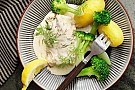 Torsk i ugn med dill- och citronsås