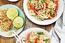 Pad thai med räkor