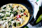 Frittata med grönsaker och fetaost