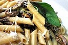 Pasta Penne med oxfilé och kantareller