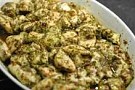 Kyckling i ugn med pesto och stark paprika