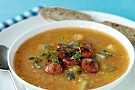 Röd linssoppa med chorizo
