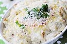 Fiskgratäng med blomkålsmos
