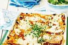 Lasagne, vegetarisk med feta