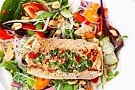 Grillad fisk med thaidressing och nudelsallad