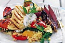 Grillade grönsaker med halloumi och couscous