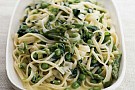 Linguine with Asparagus, Peas & Herbs