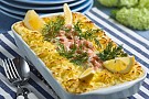 Fiskgratäng med räkor