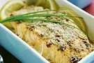 Ugnsbakad lax med citronpesto