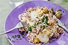Tonfiskpasta med kronärtskockor
