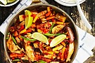 Sweet chiliwokade grönsaker med quorn