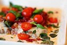 Fläskfilé med gorgonzola och salami