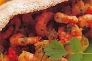 Tandooriräkor i pitabröd