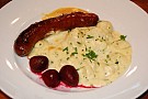 Isterband med stuvad potatis