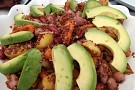 Bönsallad med quinoa och rostade rotfrukter