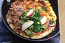 Svampfrittata med lagrad ost