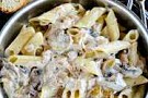 Creamy lemon and mushroom pasta