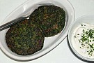 Vegetariska biffar med spenat och ost