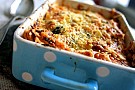 Snabb lasagne med ricotta, tomat, basilika